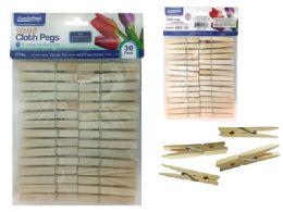 96 Bulk 30 Piece Wooden Clothespins, Cloth Pegs