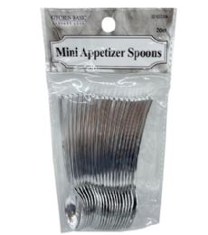 96 Bulk 20PC PLASTIC SILVER SPOONS