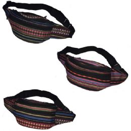 120 Bulk Fabric Fanny Bag With An Adjustable Waist Strap (dimensions: 15 X 5 X 3)