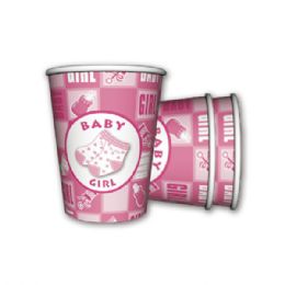 48 Bulk 9oz8 Count Paper Cup Girl