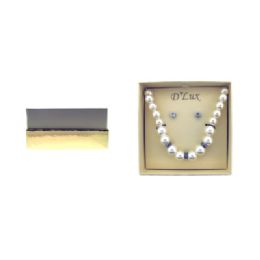 60 Bulk Imitation Pearl Necklace And Earring Gift Box