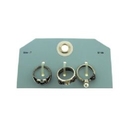 60 Bulk Multiple Antique Look Silver Tone Rings