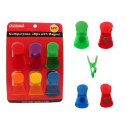 72 Bulk 6-Piece Multipurpose Clips With Magnet