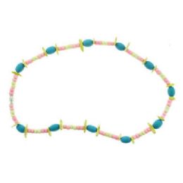 60 Bulk Colorful Wooden Bead Necklace