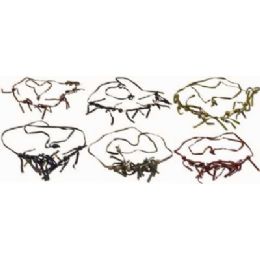 60 Bulk Necklace Assorted Color Leathers, With Assorted Color Beads