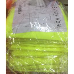 72 Bulk Super Reflective Safety Vest In Yellow