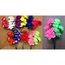 48 Bulk 8 Head Rose Plastic Flower