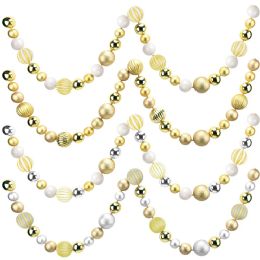 12 Bulk Christmas Ball Garland Gold And Silver 4x5x8cm