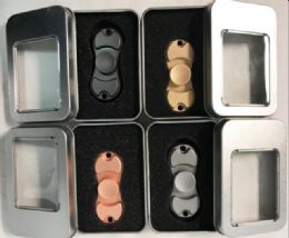 36 Bulk Metalic Fidget Spinner Assorted Tin Box Included