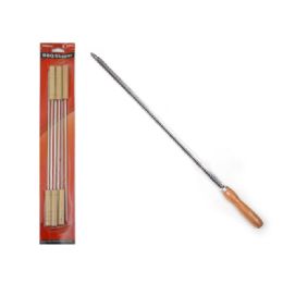 96 Bulk 6 Piece Bbq Skewer With Wooden Handle