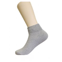 120 Bulk Men's Diabetic Ankle Socks Gray Size 10-13