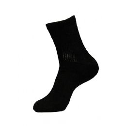 120 Bulk Men's Black Diabetic Crew Socks