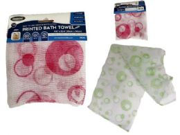 96 Bulk Printed Shower Bath Towel