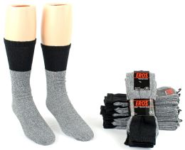 24 Bulk Men's Thermal Tube Boot Socks - Size 10-13