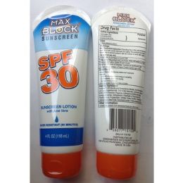 48 Bulk Max Blocksunscreen Spf 30 3oz