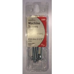 75 Bulk 5 Pcs Machine Screws Round Head Slotted #10