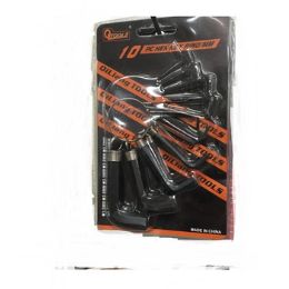 72 Bulk 10 Piece Hex Key Ring Set