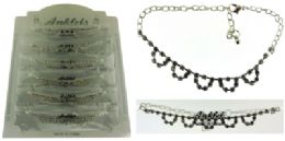72 Bulk SilveR-Tone Chain With Multiple U-Shaped Accents And Round Crystal Accents
