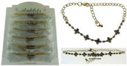 72 Bulk GolD-Tone Chain With Multiple Cross Shaped Accents And Round Crystal Accents