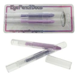 96 Bulk 96 Eye Shadow RolLUp Pencil Duo
