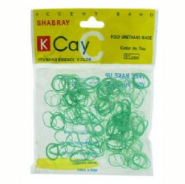 72 Bulk Green And Clear Mini Rubber Bands