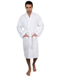 4 Bulk Kimono Style Bath Robes In Robe In White