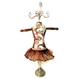 60 Bulk Tan And Brown Ornate Jewelry Display Doll