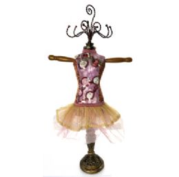 60 Bulk Purple And Brown Ornate Jewelry Display Doll