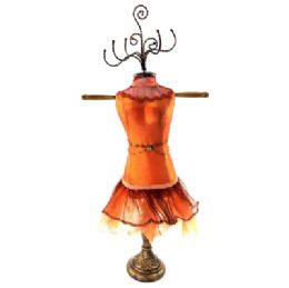 60 Bulk Orange Ornate Jewelry Display Doll