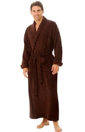 4 Bulk Tahoe Fleece Shawl Collar Robe In Brown