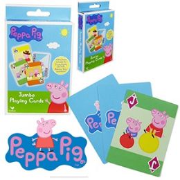48 Bulk Nickelodeon's Peppa Pig Jumbo Playing Cards.