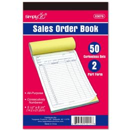 72 Bulk 2-part 50ct order book carbonless 14.2x21.2cm