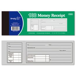 72 Bulk 2-part 100ct money receipt carbonless