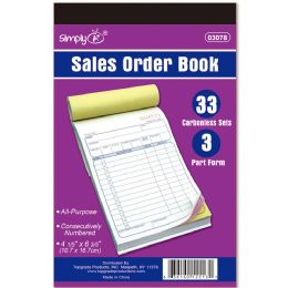 72 Bulk 3-part 33ct order book carbonless
