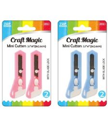 600 Bulk Mini cutter 8x2.6cm With blade lock Assorted Color