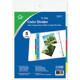 96 Bulk Three Ring Binder Dividers With Five Tabs