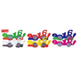 96 Bulk New Year Glasses 2 Color With Glitter