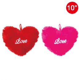 96 Bulk 10" Embroidery Velvet Heart