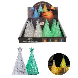 24 Bulk Led Crystal Tree Green And White