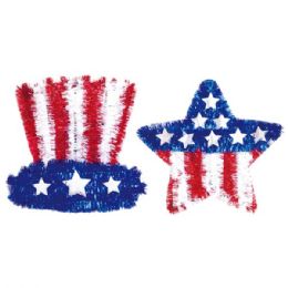 108 Bulk July 4 Tinsel Decoration