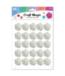 240 Bulk Foam flower white 1.4" 25-Piece