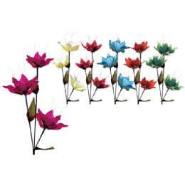 36 Bulk 33"/3 Heads Flower With Glitter