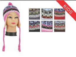 72 Bulk Kid's Snowflake Helmet Hat