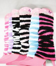 60 Bulk Womens Fashion Striped Leg Warmers