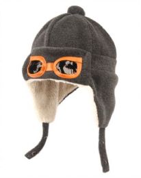 24 Bulk Kids Winter Aviator Trooper Hat W/sherpa Lining