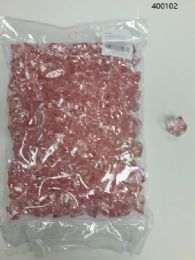 36 Bulk Colorful Plastic Decoration Stones In Light Pink