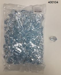 36 Bulk Plastic Decoration Stones In Light Blue