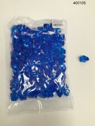 36 Bulk Plastic Decoration Stones In Royal Blue