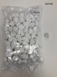 36 Bulk Plastic Decoration Stones In White