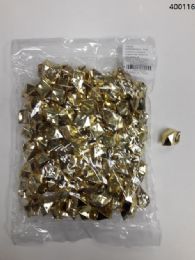 36 Bulk Plastic Decoration Stones In Gold